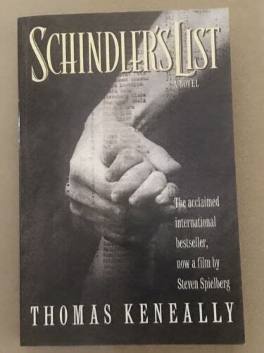 Signed Schindlers List By Thomas Keneally Softcover Book Very Good