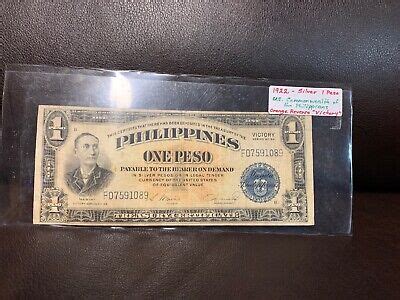 One Peso Philippines Victory Note Series No Circulated Ebay