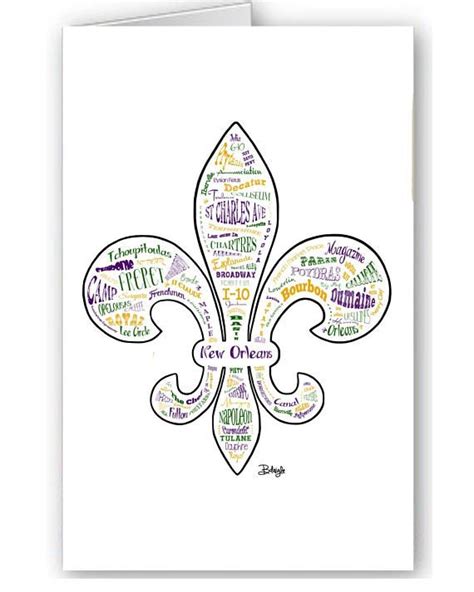 Print Or Card Set Of 10 New Orleans Graphic Design Nola Card Set