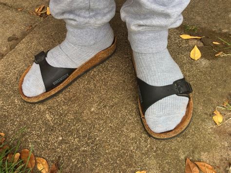 Birkenstock Relax Two Strap Sandals Grey Socks And Grey Lo Flickr