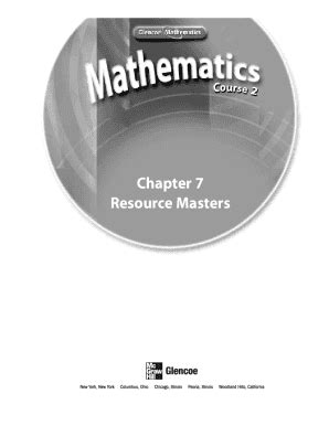 Fillable Online K12workbook Comchapter 7 Resource MastersChapter 7