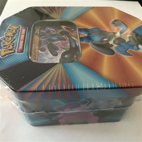 New Sealed 2021 Pokemon Lucario V Forces Tin