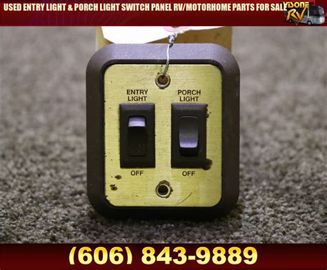 RV Components USED ENTRY LIGHT PORCH LIGHT SWITCH PANEL RV MOTORHOME