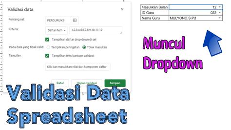 Membuat Dropdown Pilihan Angka Dan Rentang Di Spreadsheet YouTube