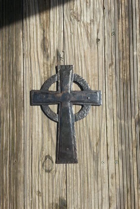 Celtic Cross Hand Hammered By Blacksmith Iron Cross Etsy