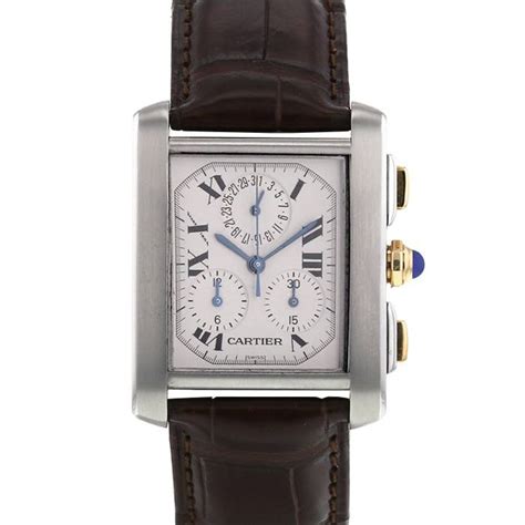 Orologio Da Polso Cartier Tank Fran Aise Chrono Collector Square