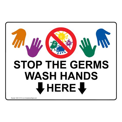 If You Could See The Germs You Would Wash Your Hands Sign NHE 15908