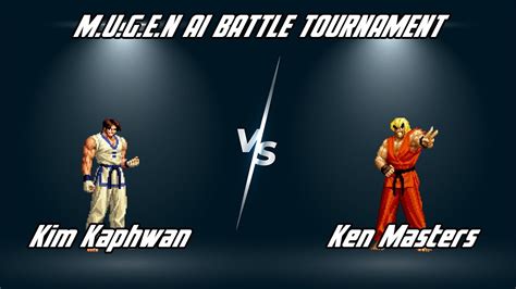 Kim Kaphwan Vs Ken Masters M U G E N AI Battle Tournament R2