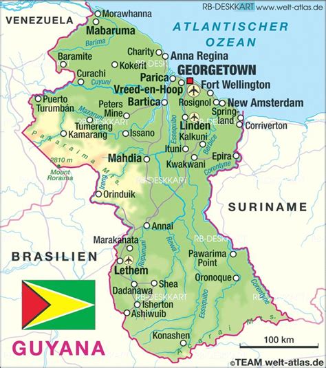 Map Of Guyana Detailed And Informative