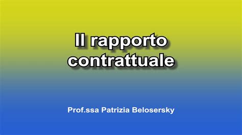 Il Rapporto Contrattuale YouTube