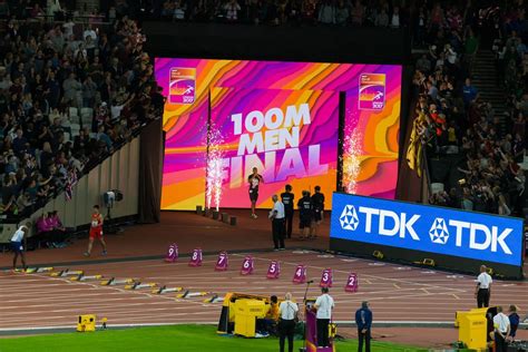 100 Meter Lauf Finale IAAF Leichtathletik-Weltmeisterschaften 2017 in ...