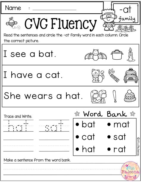 Cvc Words First Grade