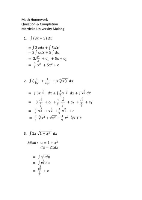 Solution Differential Equations Math Math Notebook And Exercises