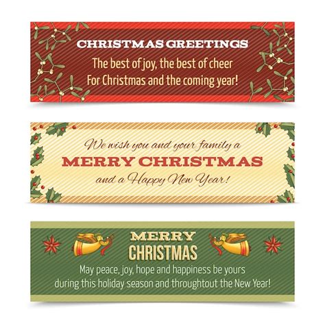 Free Vector Christmas Banner Horizontal