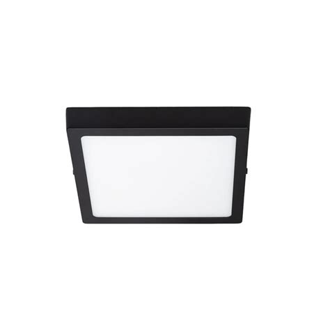 Panel LED Cuadrado de Adosar Negro 12W Luz Cálida Serlux