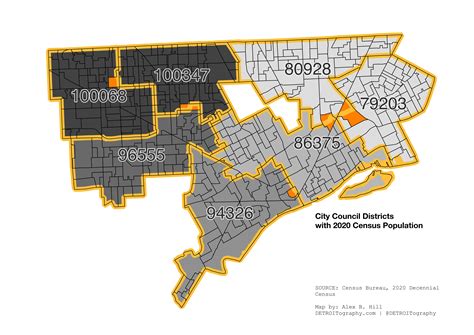 Map Is It Time For Detroit City Council Redistricting Detroitography