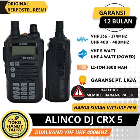 Jual Alinco Dj Crx Handy Talky Dual Band Di Lapak Toko Handy Talky