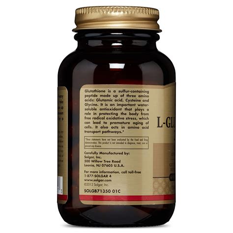 Solgar Reduced L Glutathione Mg Vegetable Capsules Buy