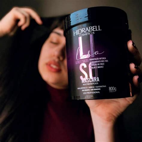 Máscara Liso Leve e Solto 800g Hidrabell Hidrabell Cosméticos LOJA