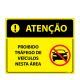 Placa Proibido Tr Fego De Empilhadeiras Afixgraf