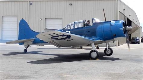 Walk Around Engine Start Douglas Sbd Dauntless Nx Am Planes Of