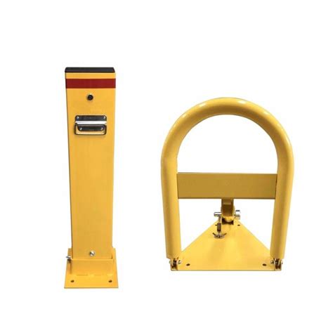 Road Safety Manual Rising Bollard Fold Down Bollard With Lock