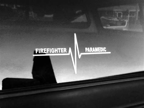 Firefighter Paramedic Vinyl Decal Emergency Rescue Decal Etsy