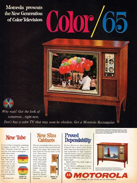 Motorola Color Tv 1965 Classic Tv Pinterest Tvs Vintage Ads And