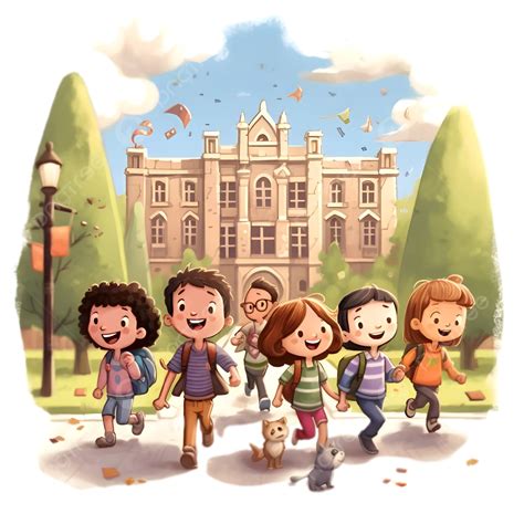 Students After School Illustration, Student, After School, School PNG ...