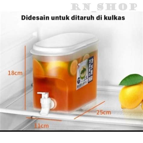 Dispenser Kulkas Mini 3 5L Galon Air 3 5L Tempat Bucket Jus Portable