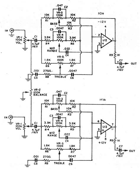 Schematic Diagram Of 3 Band Tone Control Schematic Diagram O