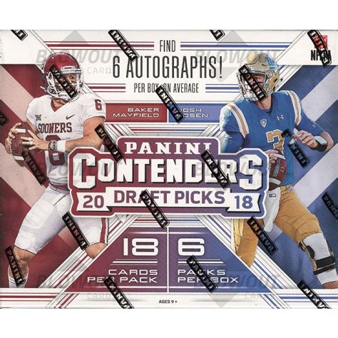 2018 Panini Contenders Draft Picks Football Hobby Box