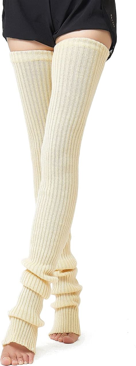 Pareberry Womens Winter Soft Over The Knee High Cable Boot Socks Knit Long Leg Warmers C10