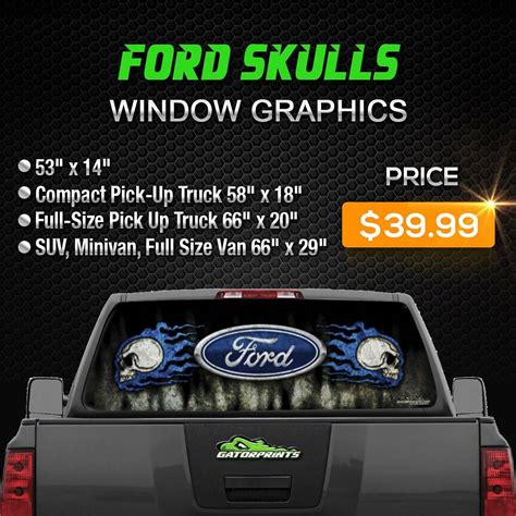 Check Out Our Ford Skulls Window Graphics Decal