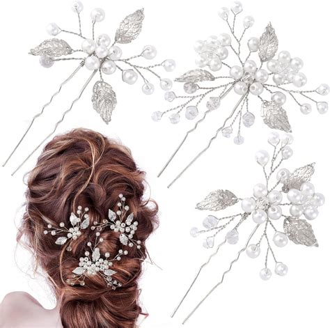 Amazon.com : ANCIRS 3 Pack Pearl Bridal Wedding Hair Styling Pins
