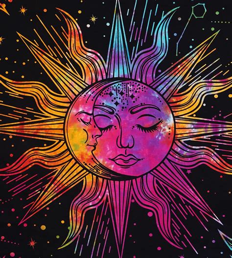 Trippy Sun And Moon Wallpaper