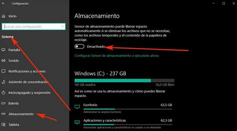 Cuándo debo activar el sensor de almacenamiento de Windows 10