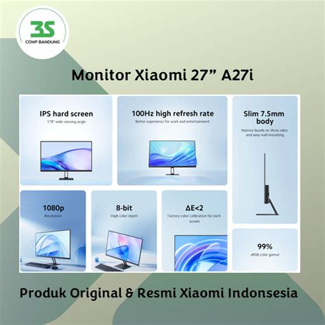 Jual Monitor Xiaomi 27 inch A27i IPS FHD 100Hz 99%sRGB - Xiaomi A27i ...