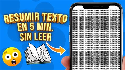 Como Resumir Cualquier Texto Largo En Menos De 5 Minutos Pagina Para