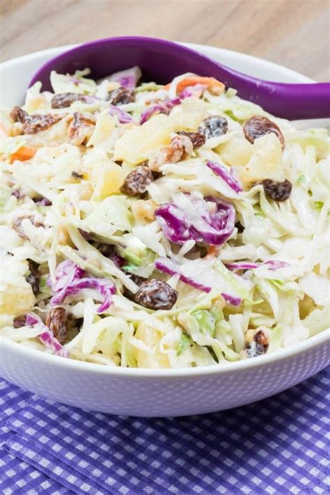 Pineapple Walnut Raisin Coleslaw Coleslaw Walnut Salad Raisin