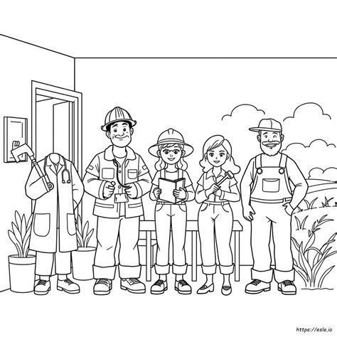 Occupations Coloring Pages Printable