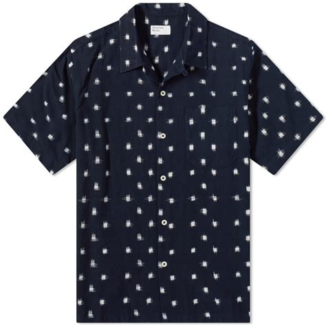 Universal Works Ikat Road Shirt Night Time Navy End