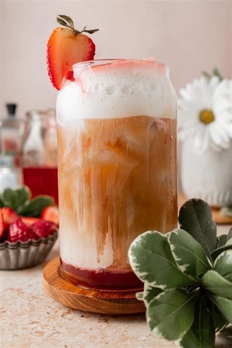 Iced Strawberry Latte Strawberry Coffee Whisked Away Kitchen