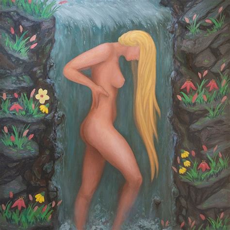 Nude With Waterfall Etsy