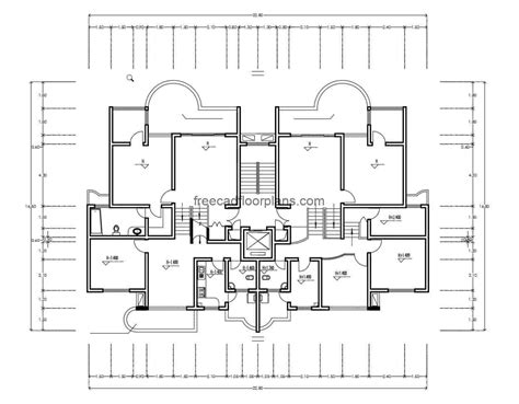 Residential Building Autocad Plan, 2407202 – Free Cad Floor Plans