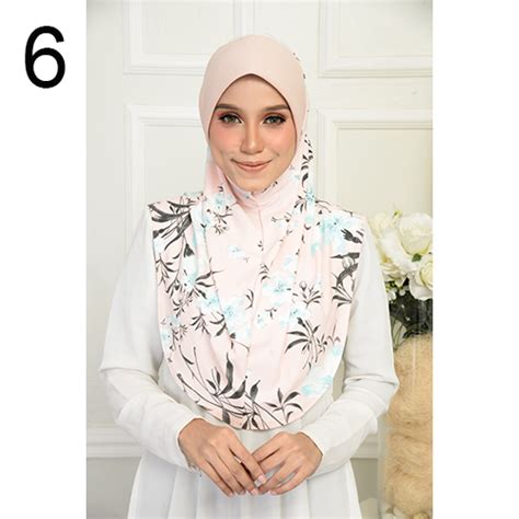 Tudung Sarung Sarima Corak Mosscrepe Premium D M L Shopee Malaysia