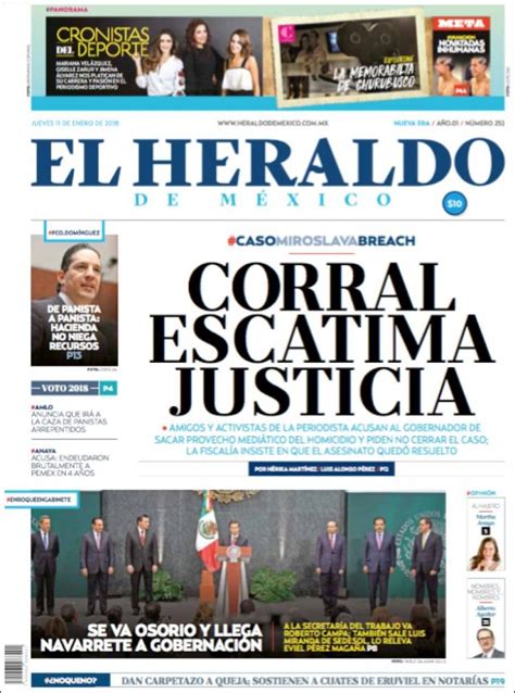 Periódico El Heraldo De México México Periódicos De México Edición