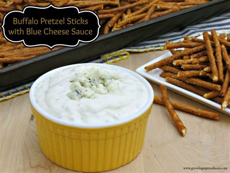 Buffalo Pretzel Sticks With Blue Cheese Dipping Sauce Blue Cheese