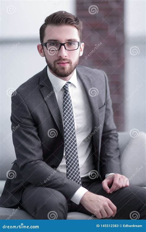 Portrait Of An Attractive Businessman Wearing Glasses Stock Image