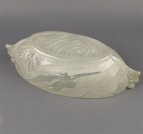 Phoenix Consolidated Glass Mermaid Women Frosted Glass Bowl Centre Piece C1930s 4678487978